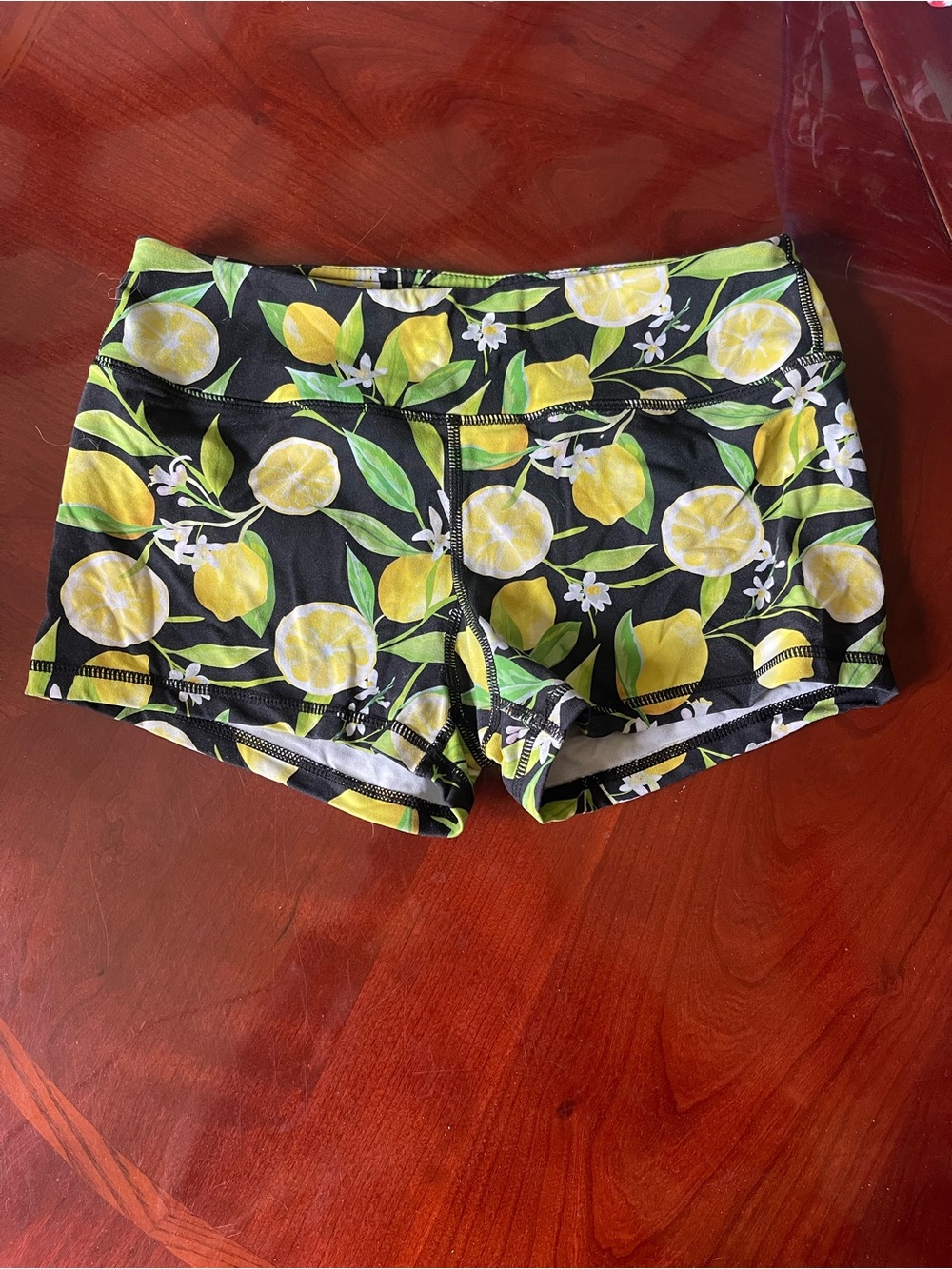 Savage Barbell Lemon Print Shorts